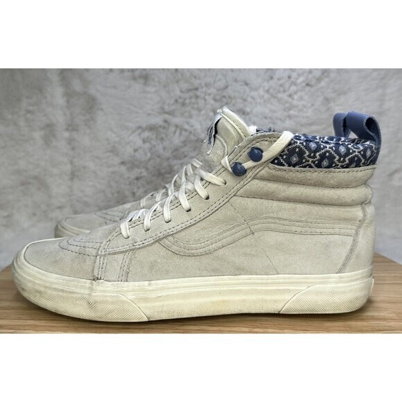 Vans Sk8-Hi Mte Scotchgard Light Grey Suede / Blue Women's 9.5 Mens 8